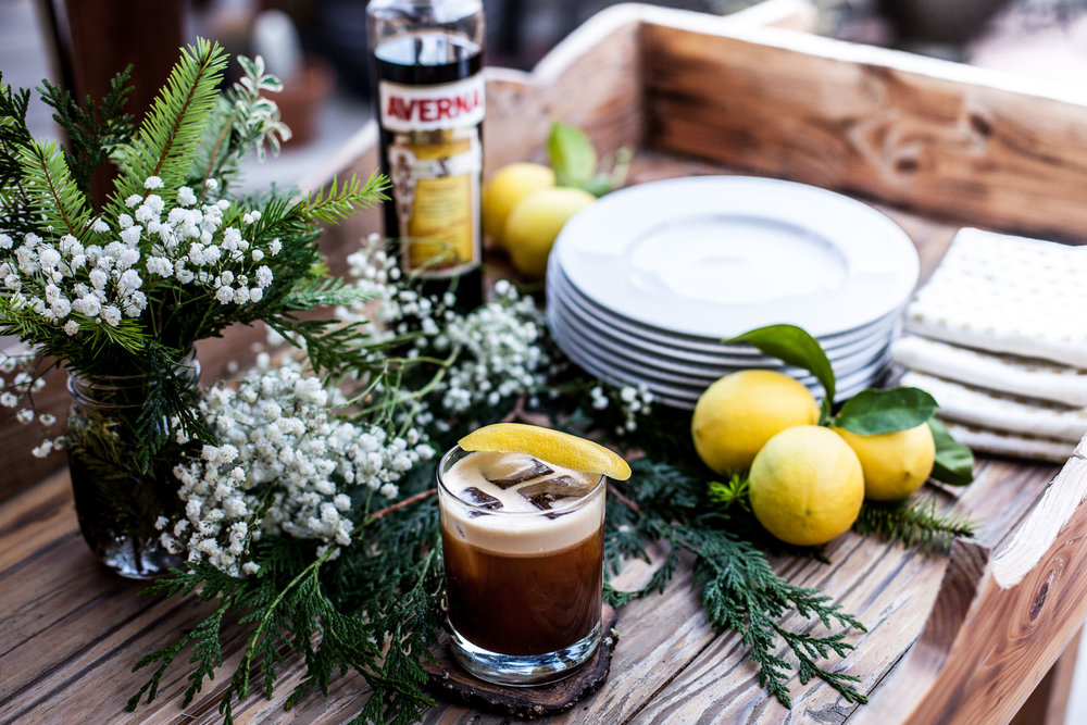 Averna Sour: Amaro, Bourbon, Lemon, Simple Syrup, Egg White